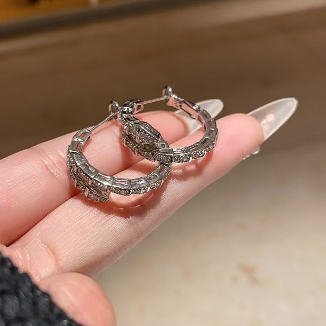 Snake Huggie Hoops Earrings