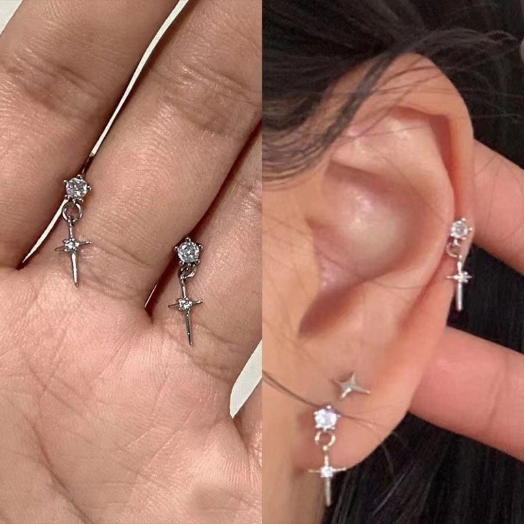 Starlight Cross Cascades Earrings