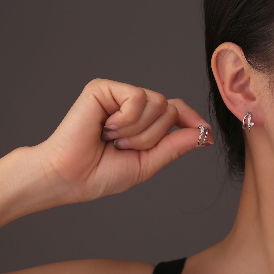 Celestial Triple-Stream Studs Earrings