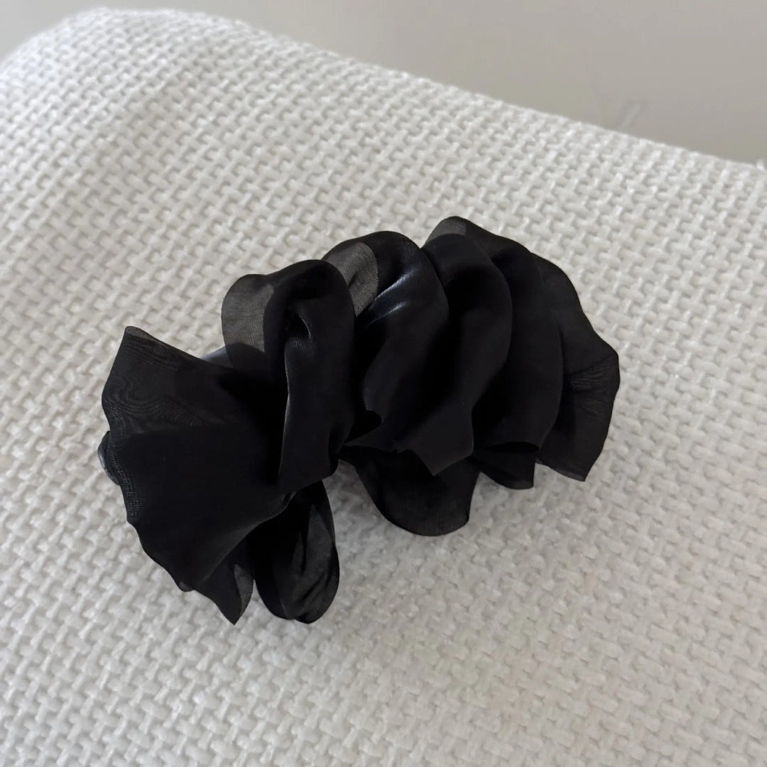 Black Organza Elegance Hair Claw