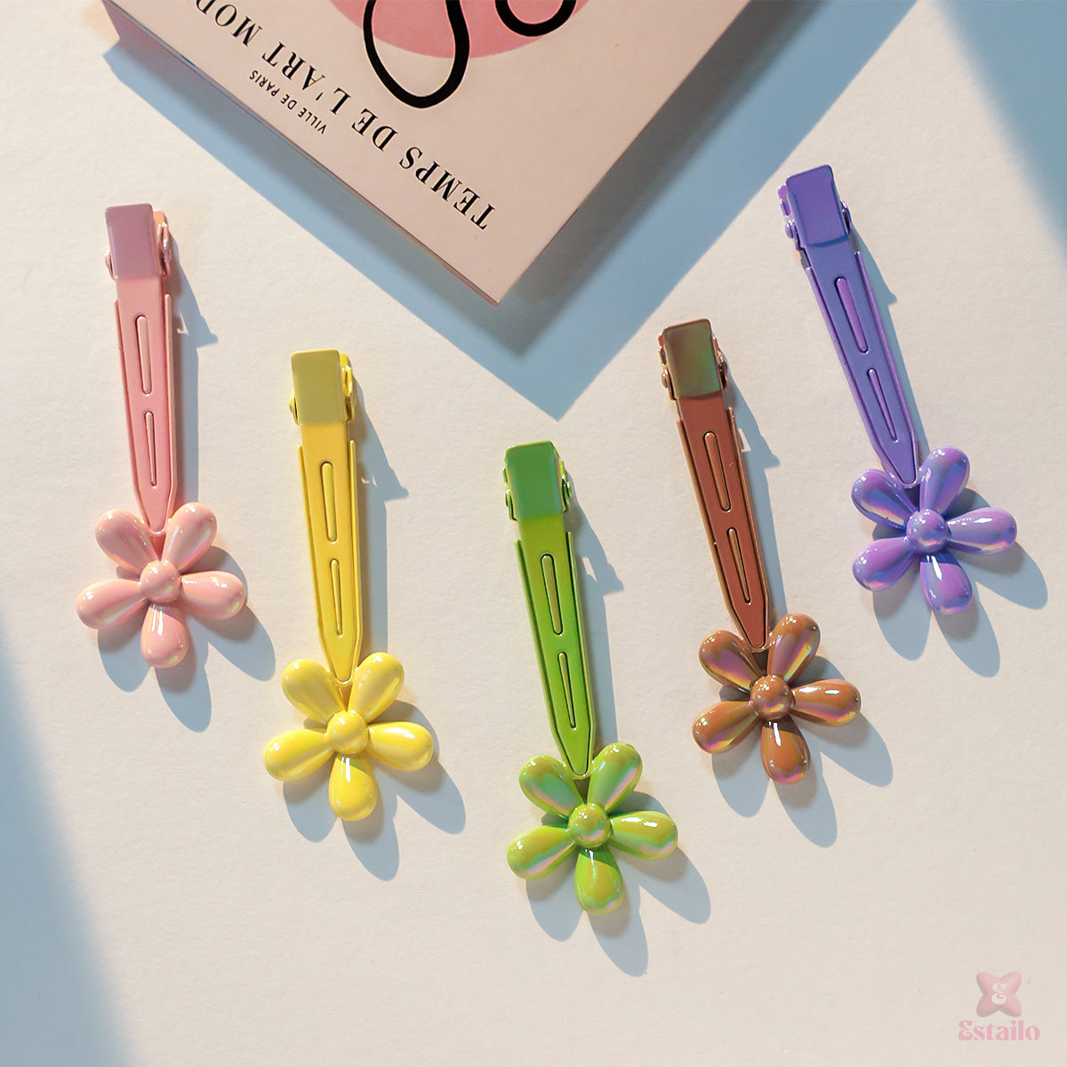 Colorful Daisy Hair Clip (Pack of 2)