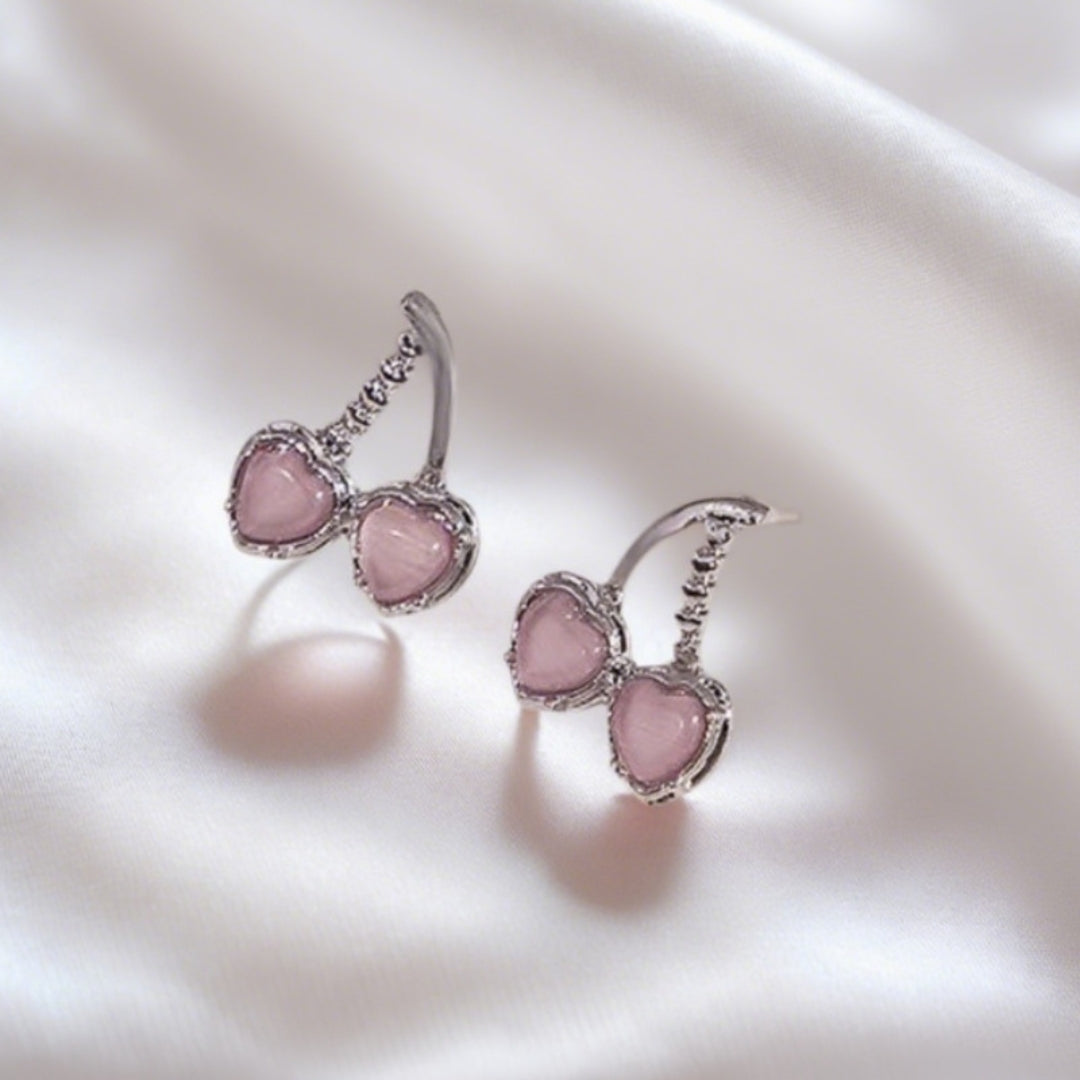 Pink Blossom Cherries Earrings