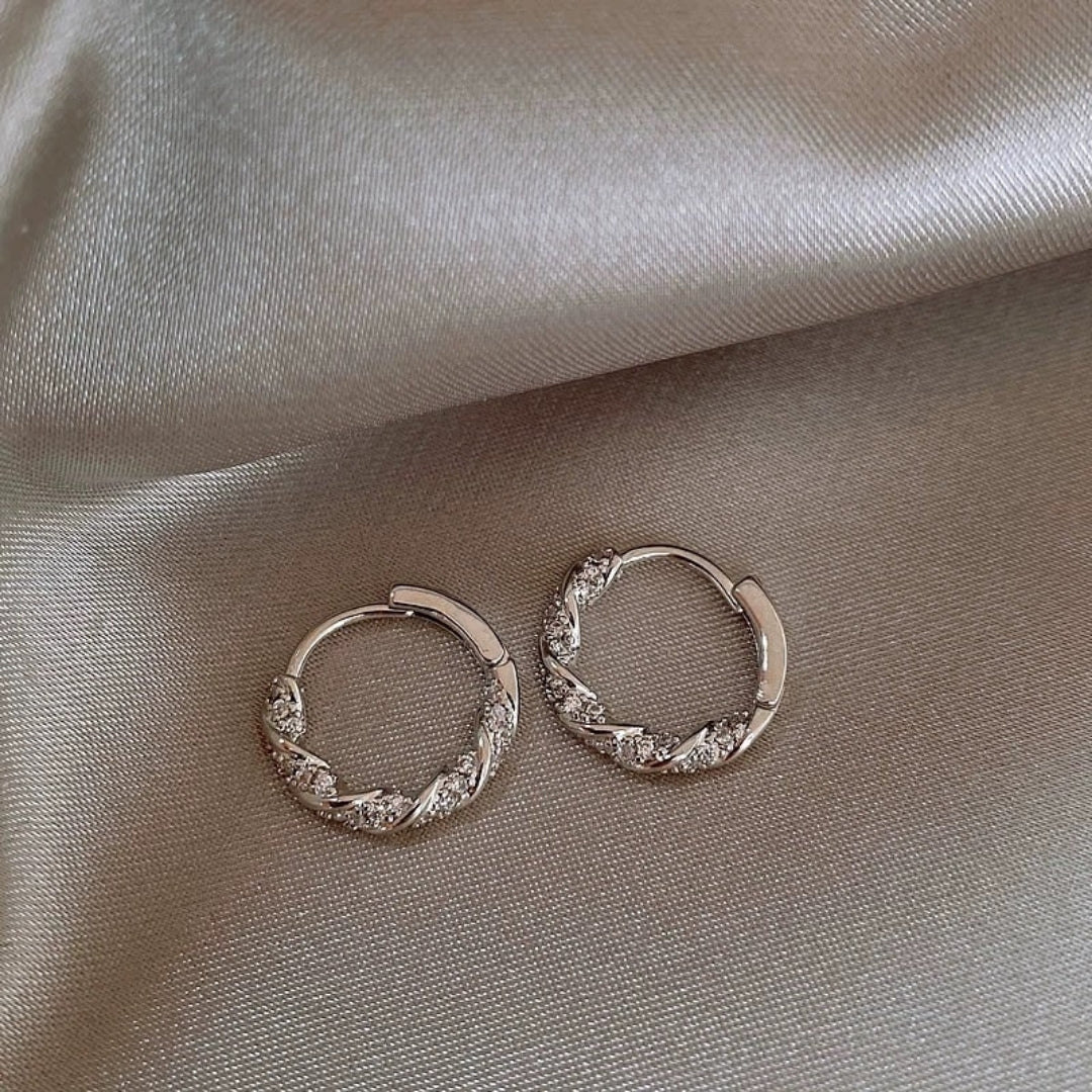 Sparkle Twist Hoops Earring