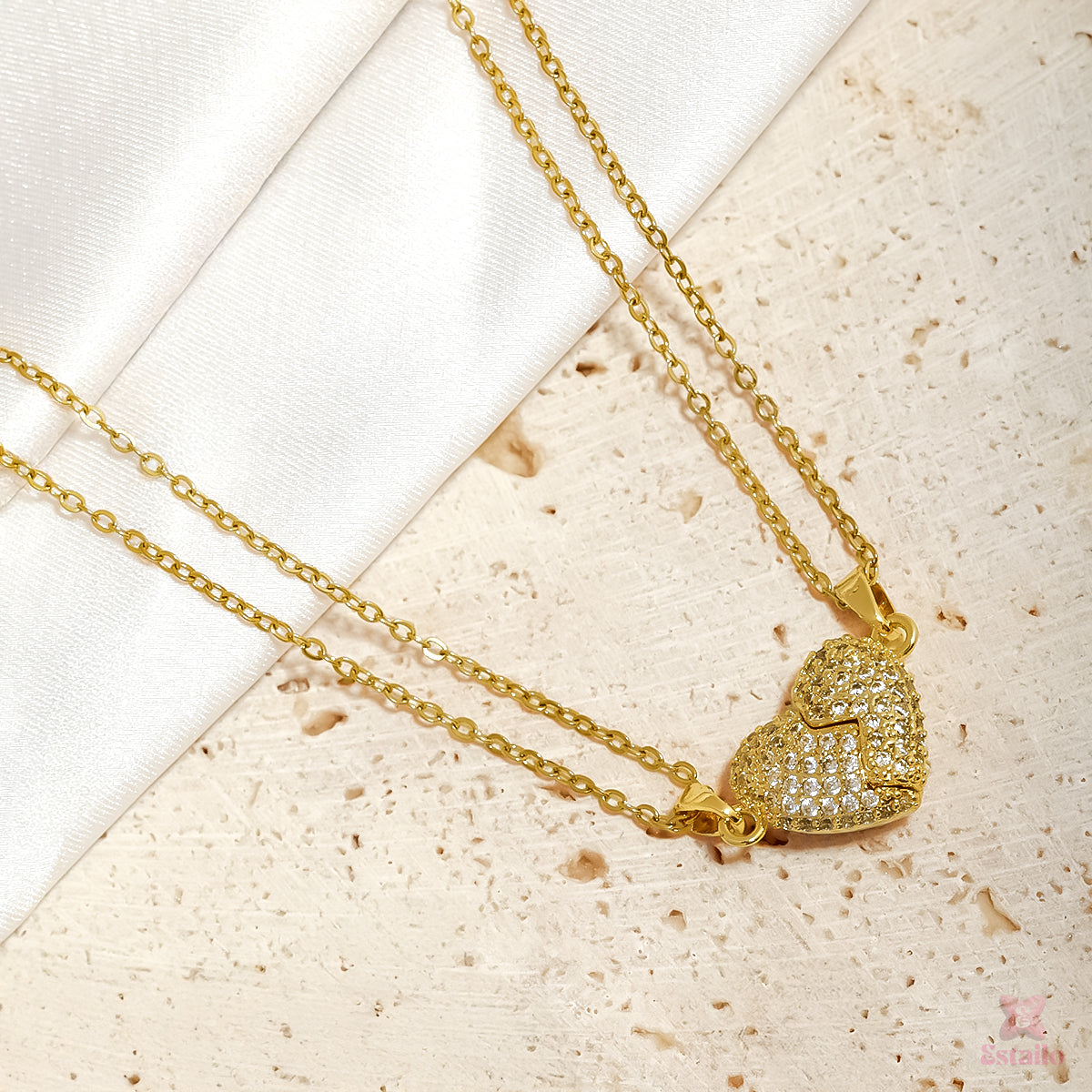 Matching Heart Charm Necklace