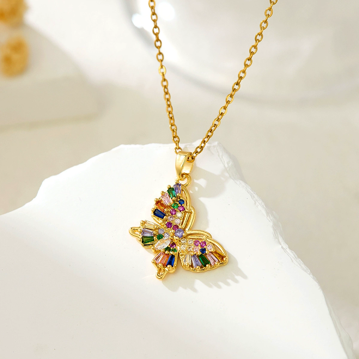 Vivid Wings Pendant Necklace