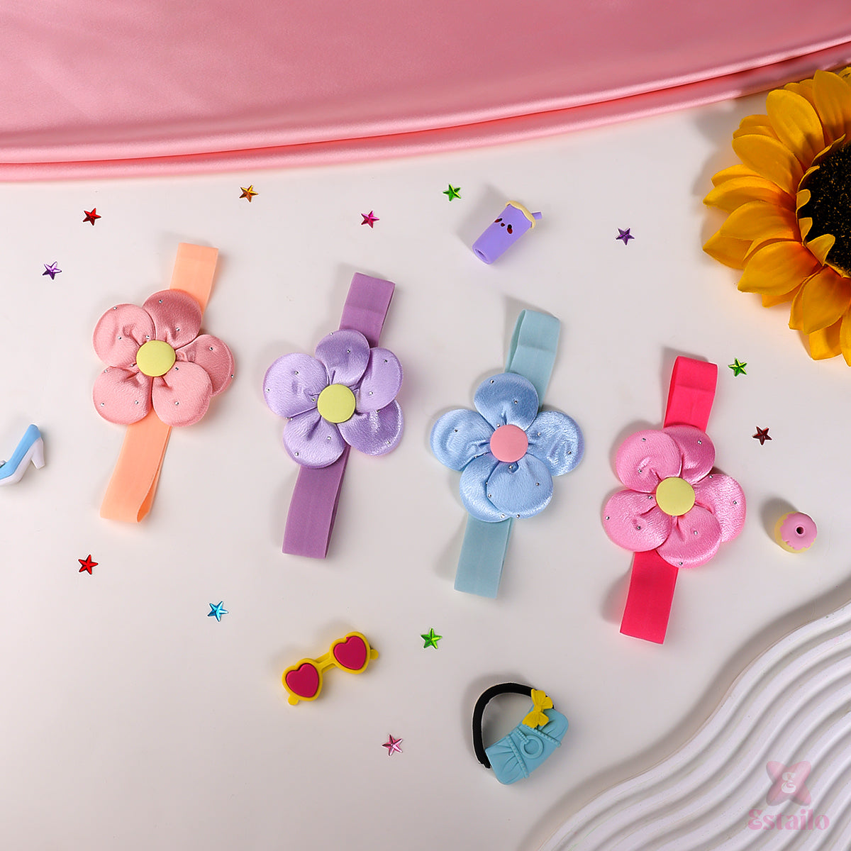 Bloomy Bling Hair Bands for Kids (pack of 1)