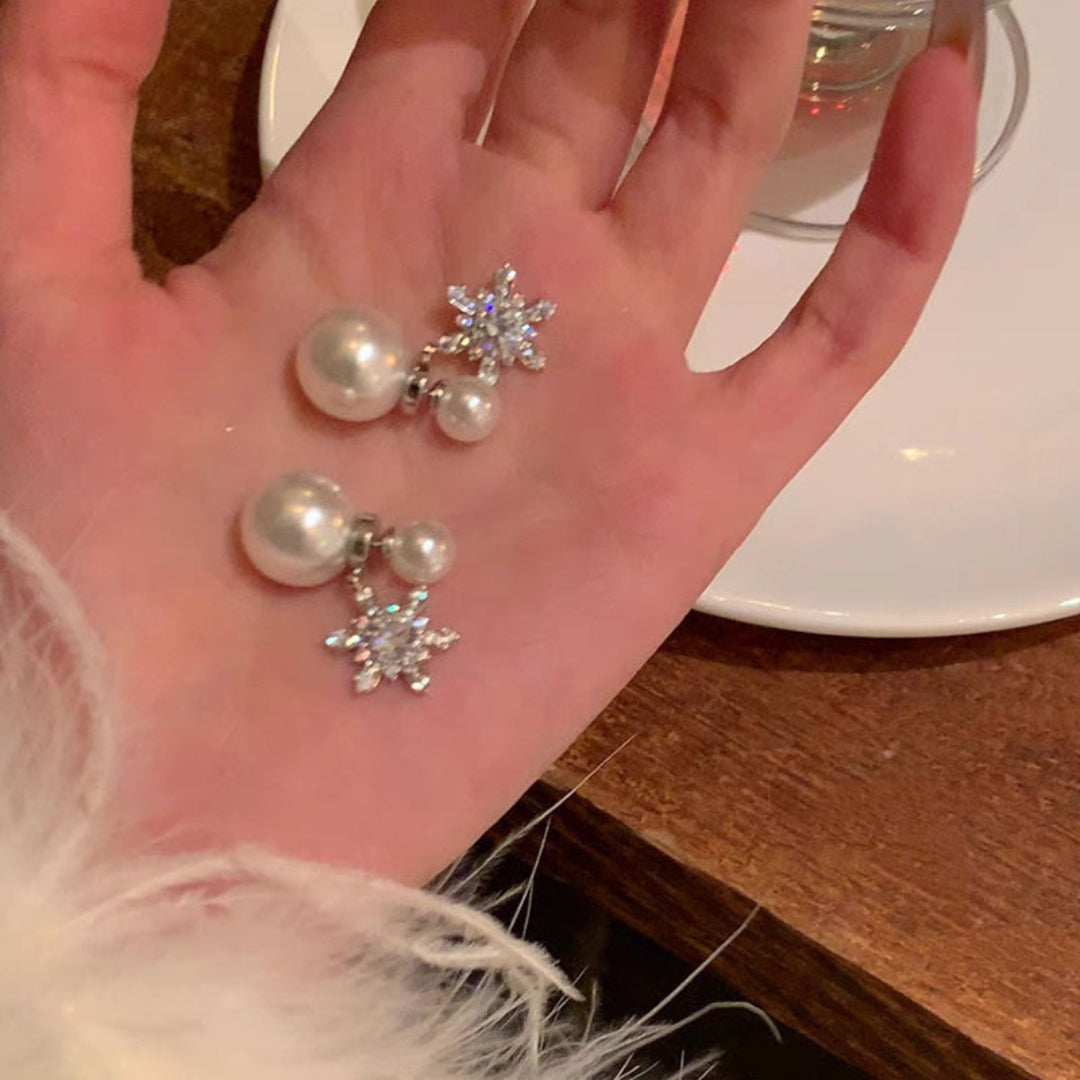 Snow Pearl Dangles Earrings