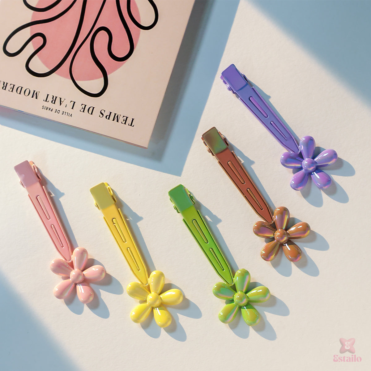 Colorful Daisy Hair Clip (Pack of 2)