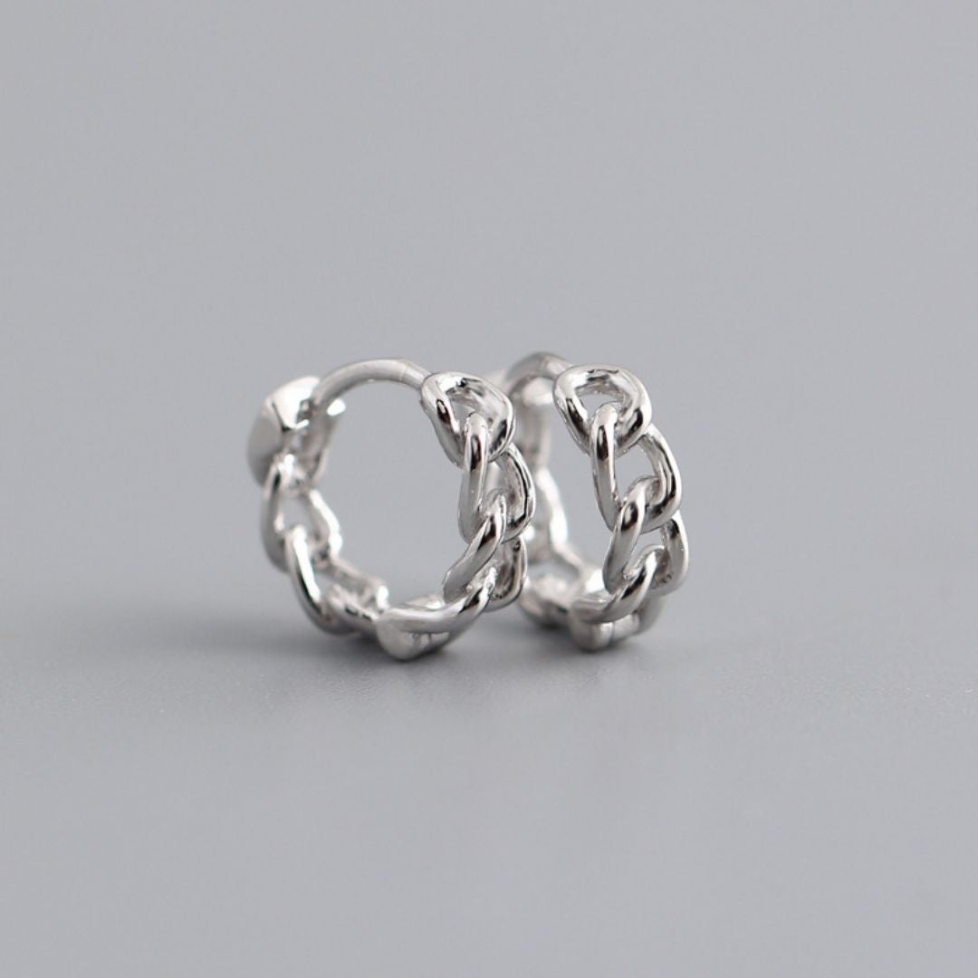 Gray-Glaze Chains Earrings