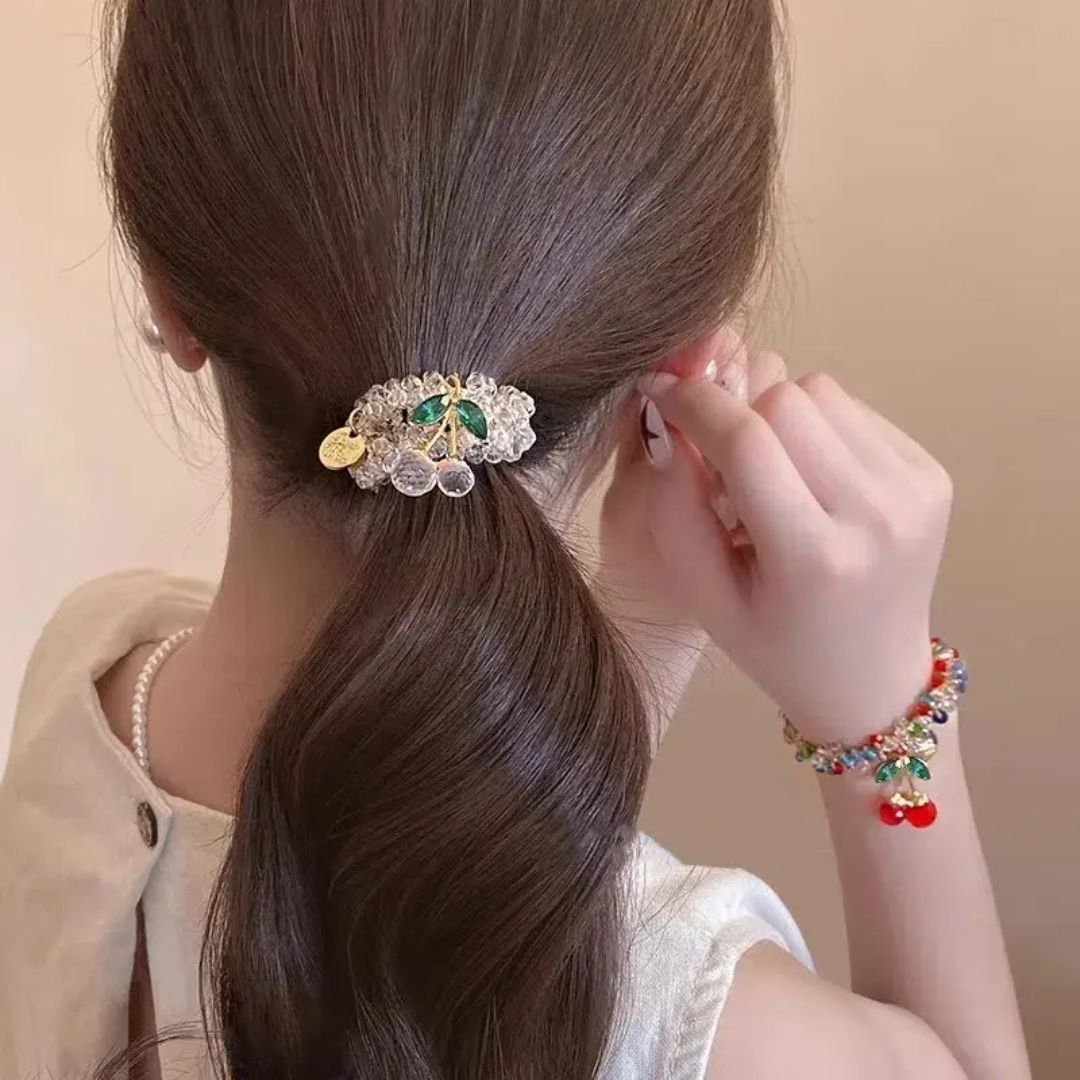 Crystal Cherries Hair Tie
