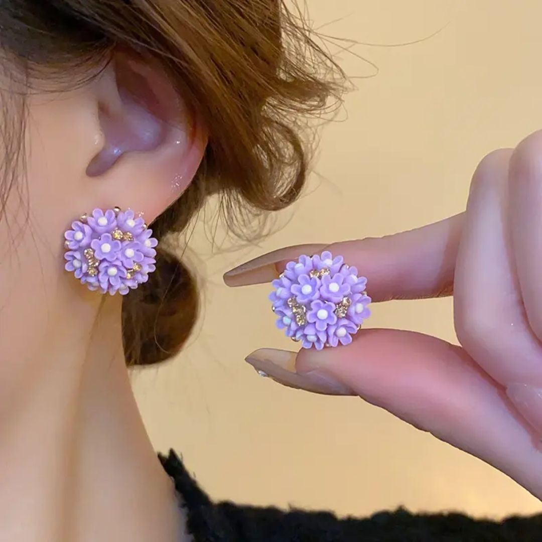 Bloomy Whirly Hoops Earrings