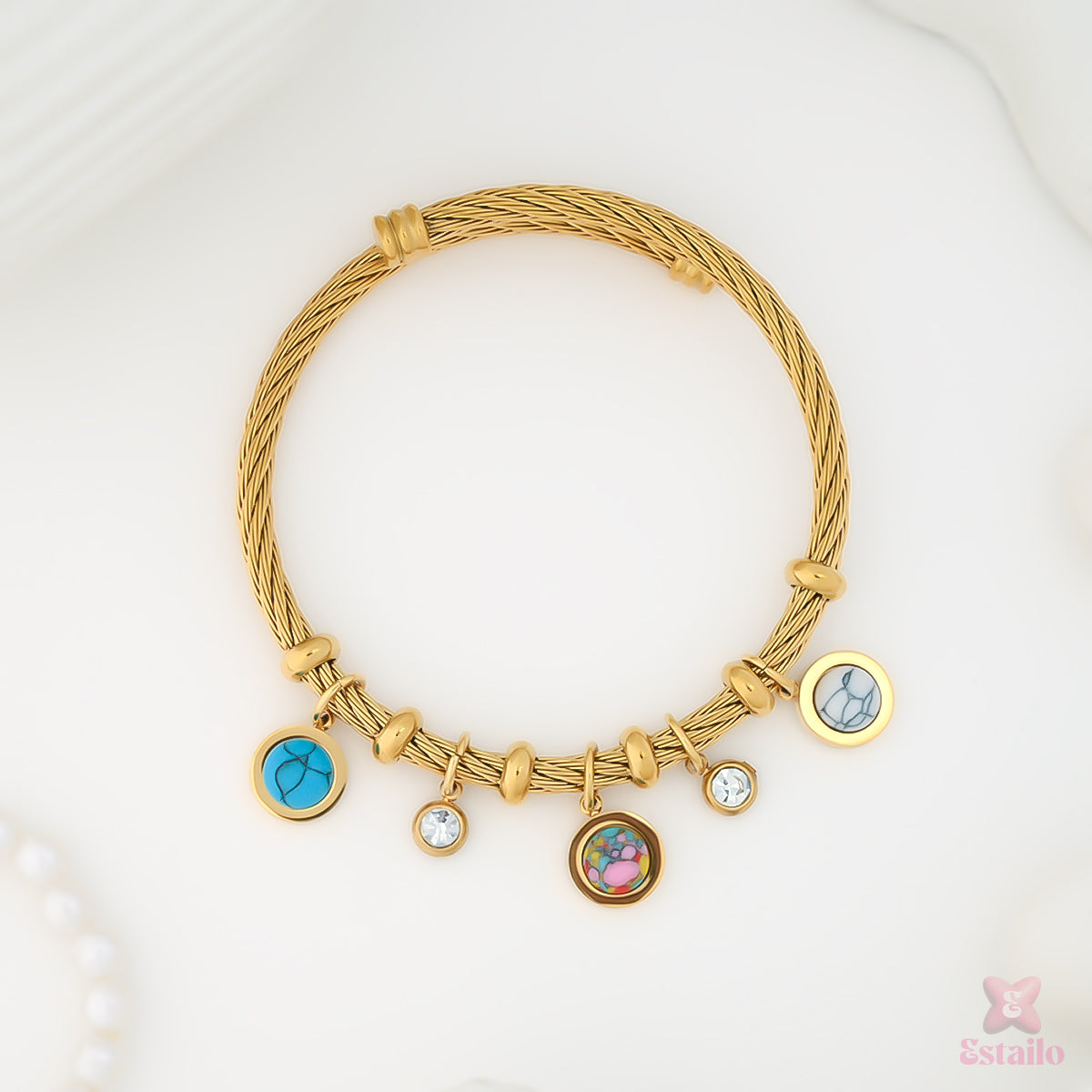 Golden Gaze Statement Bracelet
