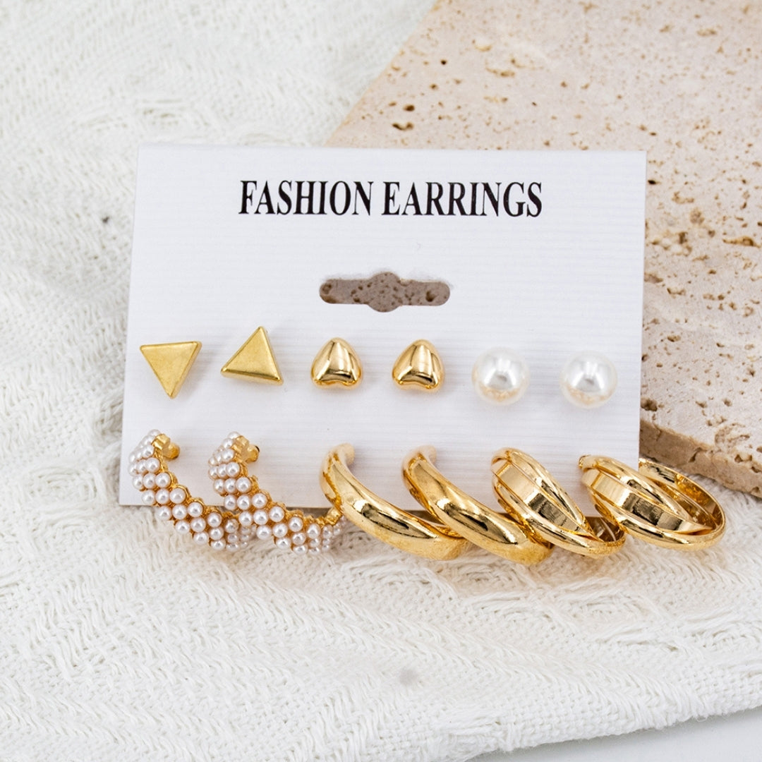 Pearl & Pave Hoops  Combo Earring