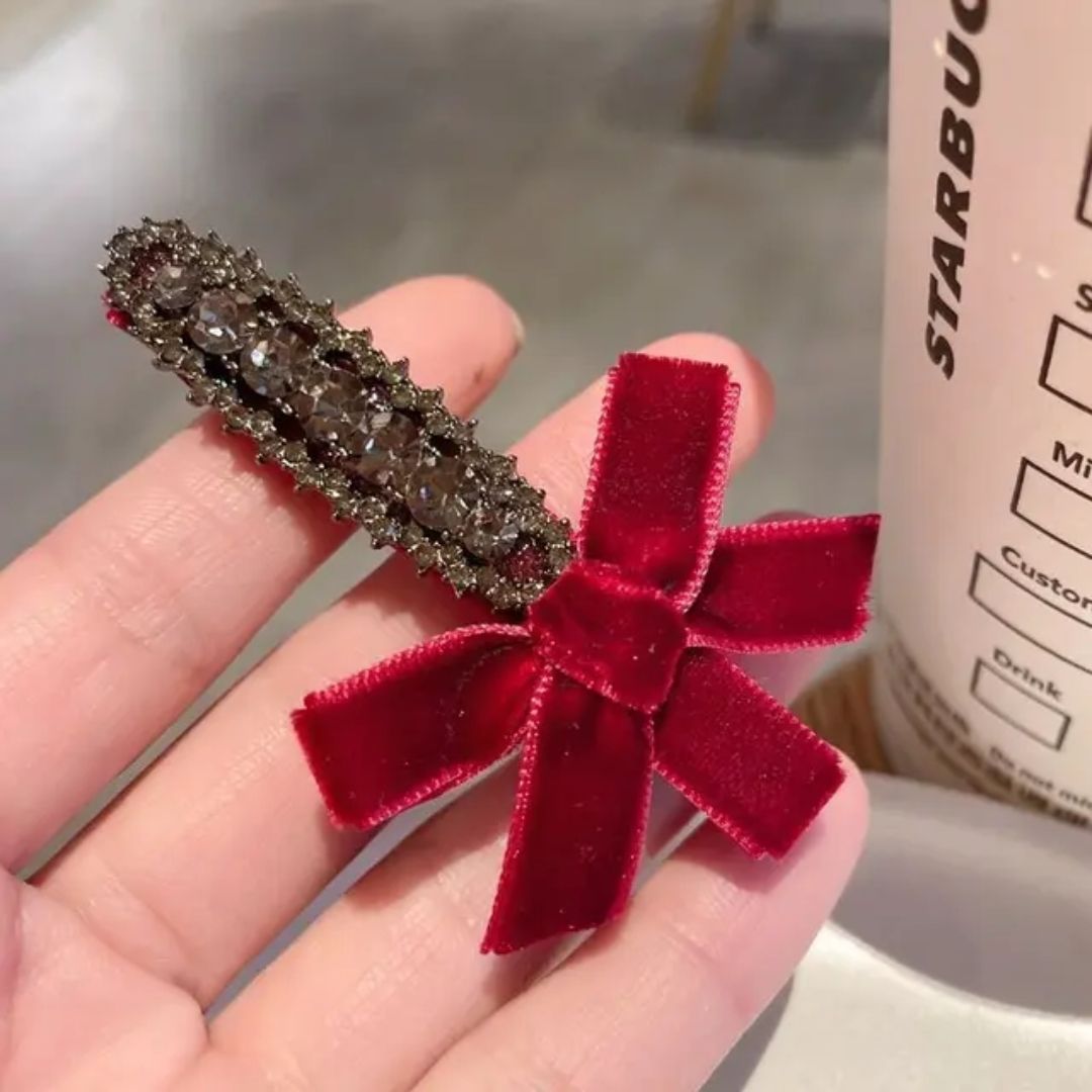 Velvet & Crystal Hair Clip (PACK OF 2)