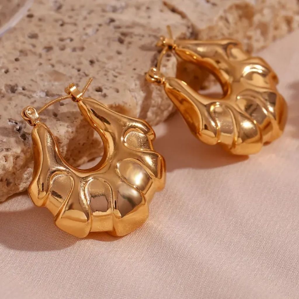 Baggy Retro Hoops Earrings