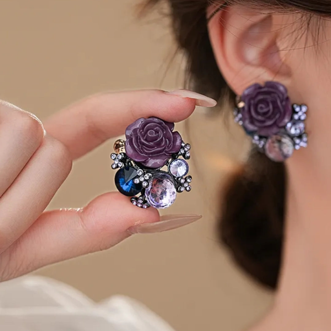 Royal Iris Studs Earrings