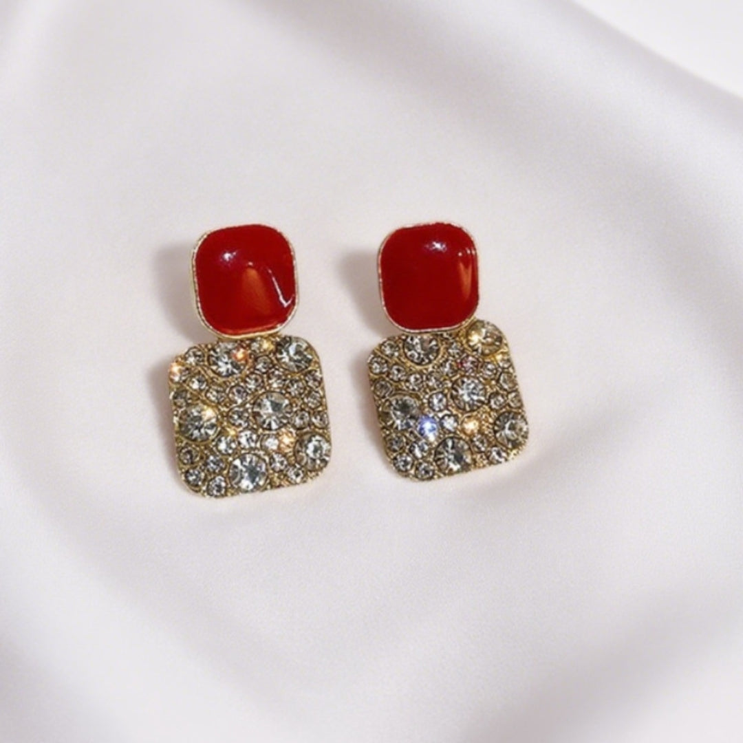 Duchess Red Crystal Drops Earring