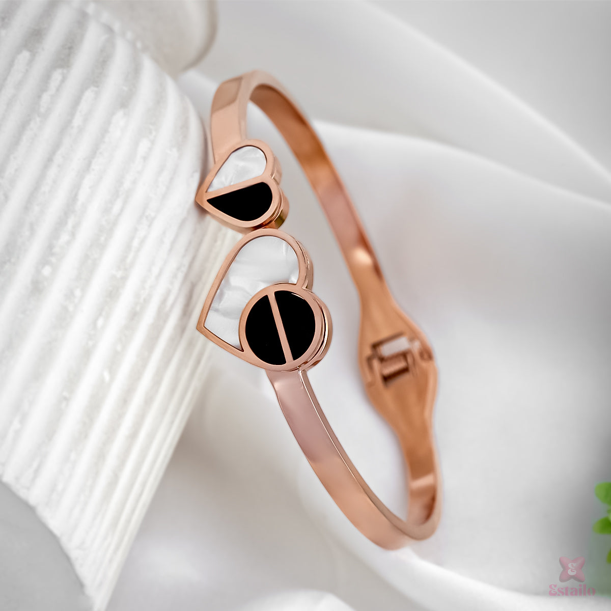 Dual Heart Cuff Bracelet