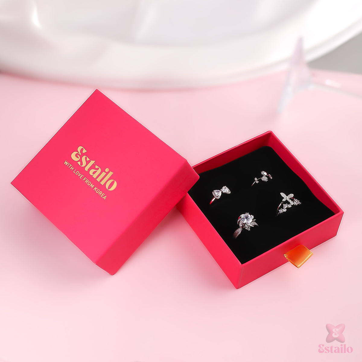 Charm Fusion Combo Ring set