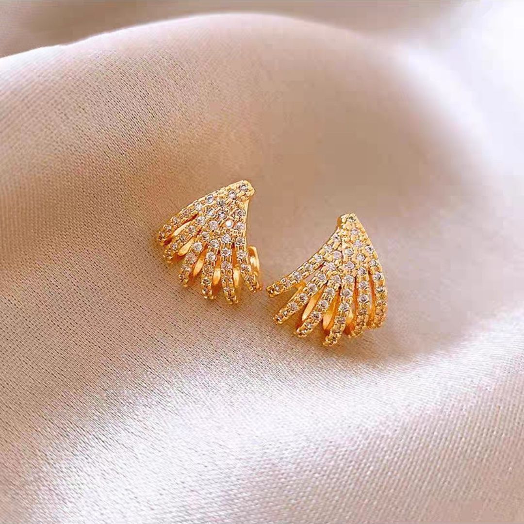 Gilded Stardust Shell Earrings
