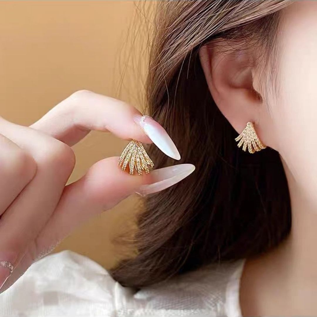 Gilded Stardust Shell Earrings