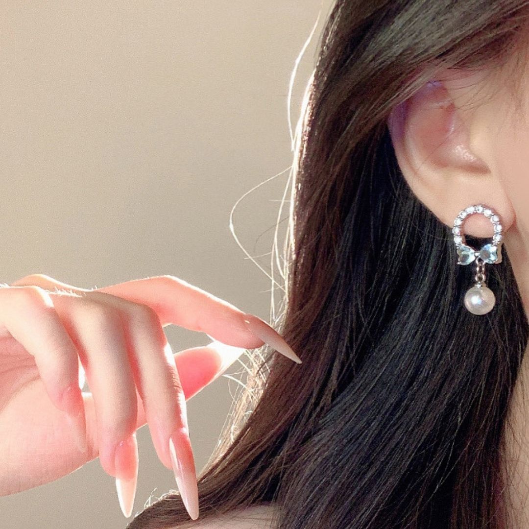 Pixie Ice Pearl Danglers Earrings