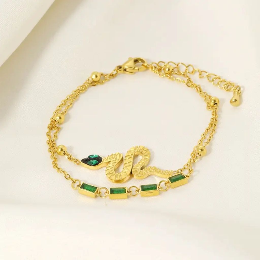Emerald Serpent Bracelet