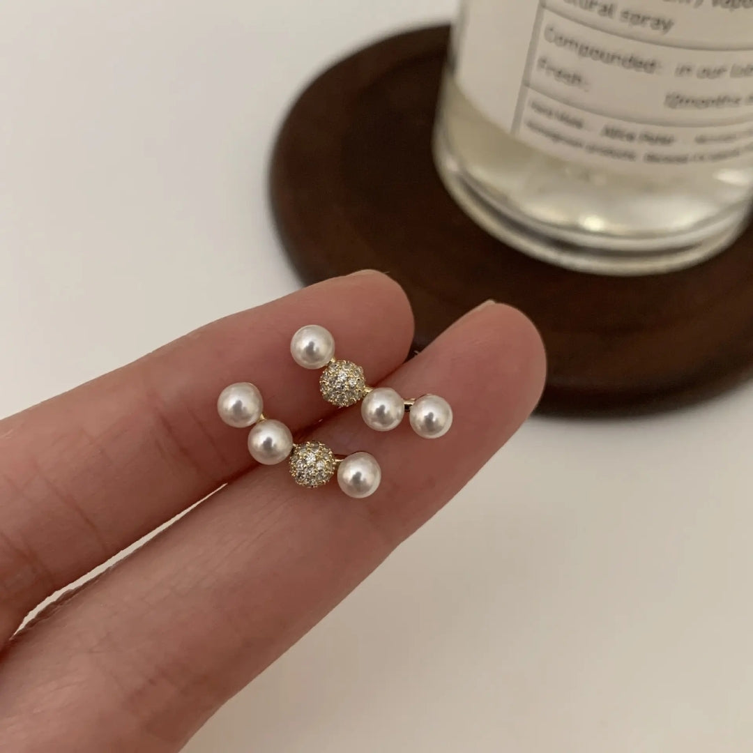 Pearl Bloom Climbers Earrings