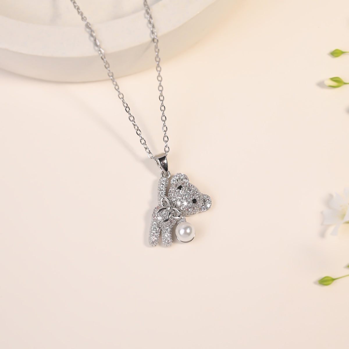 Kawaii Bear Charm Necklace
