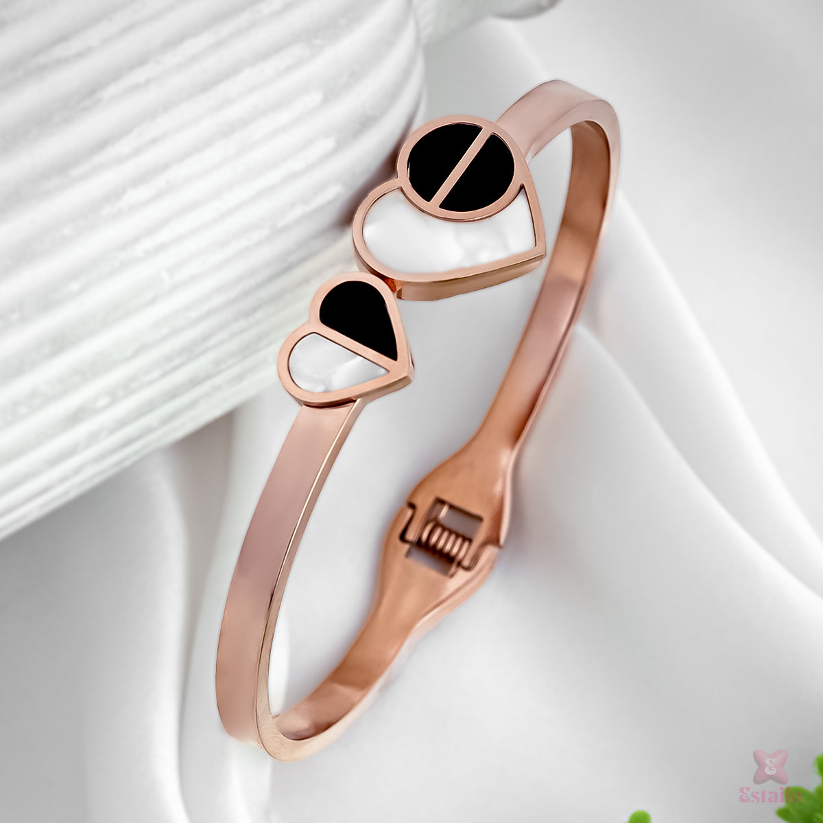 Dual Heart Cuff Bracelet