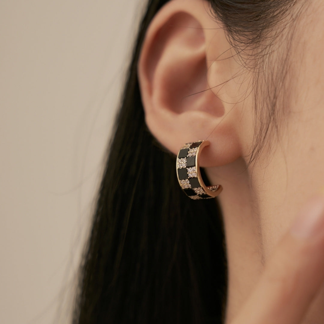 Tuxedo Twinkle Earrings