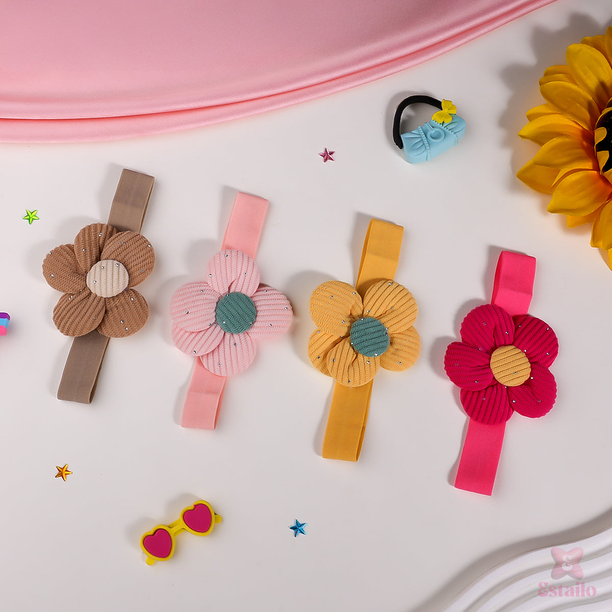 Puffy Petals Hair Bands for Kids (pack of 1)