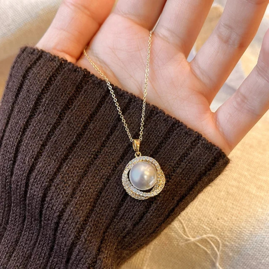 Celestial Pearl Drop Necklace