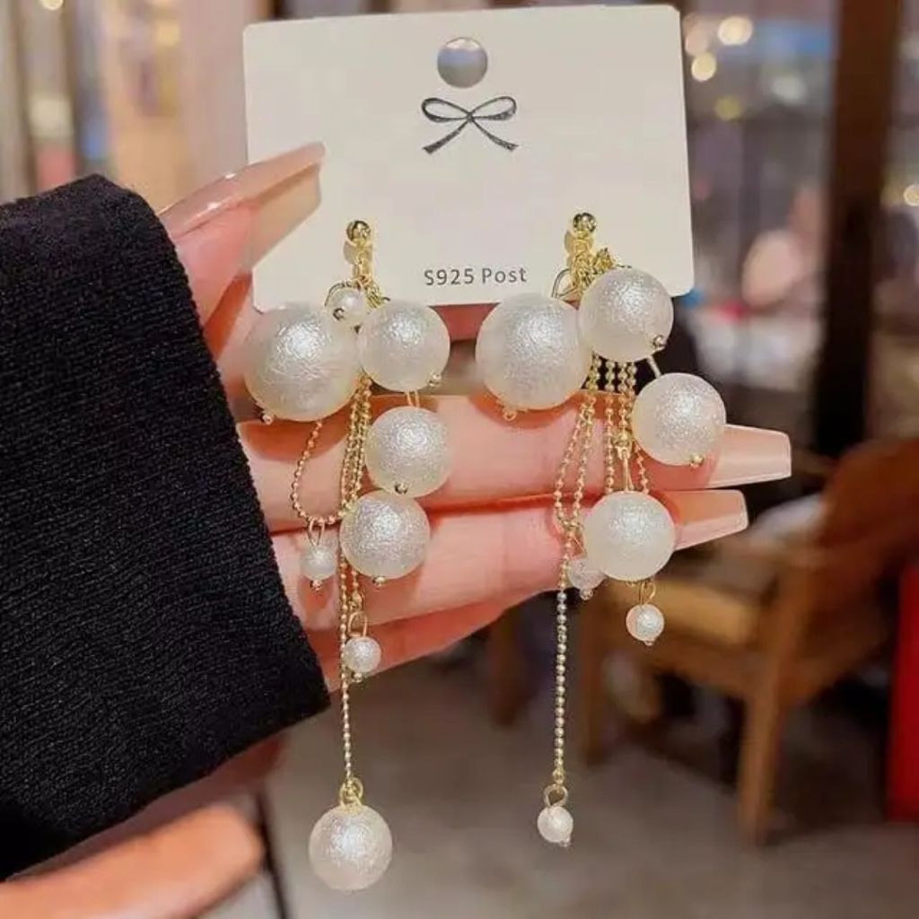 Fancy Pearl Drop Earrings