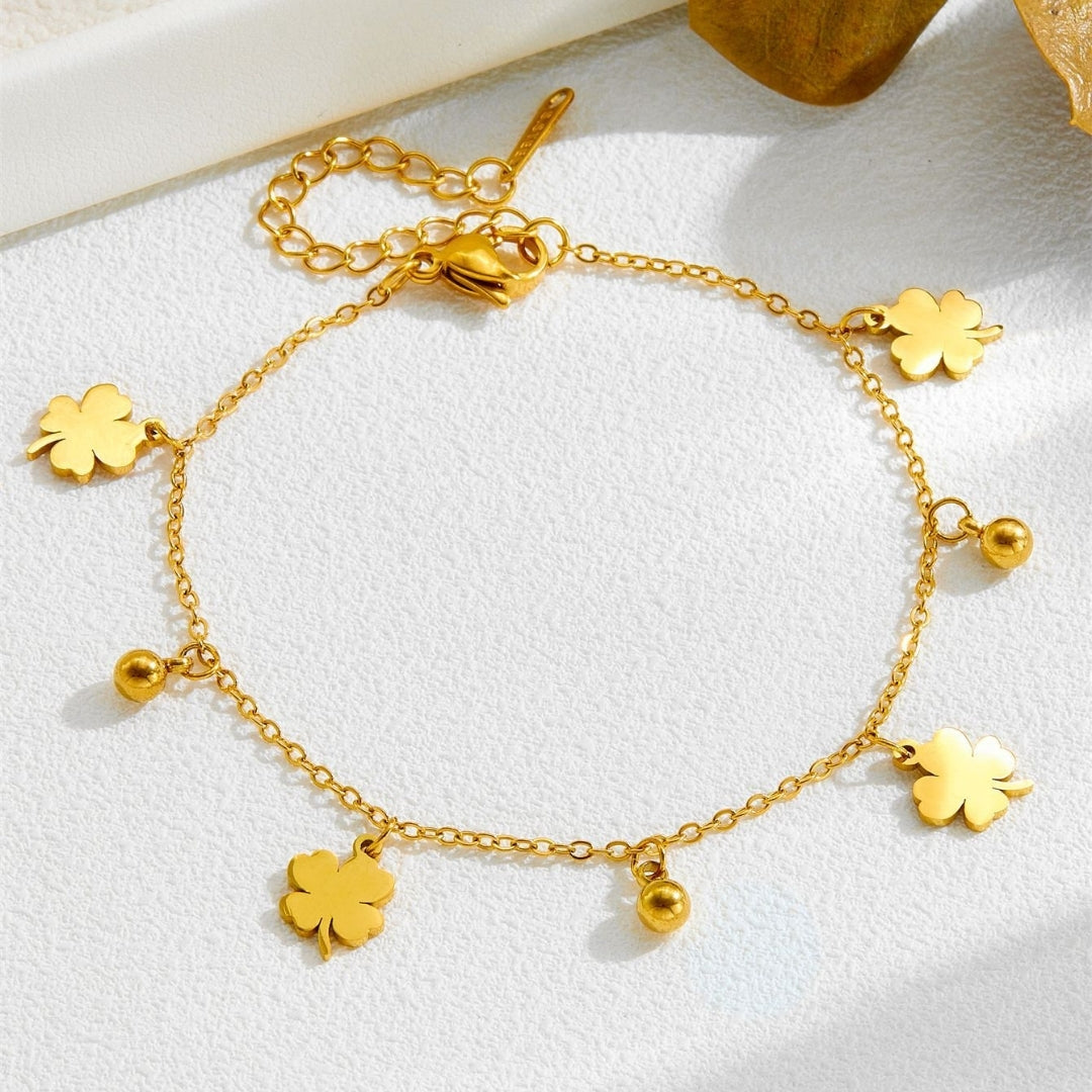 Gilded Clover Charm Bracelet