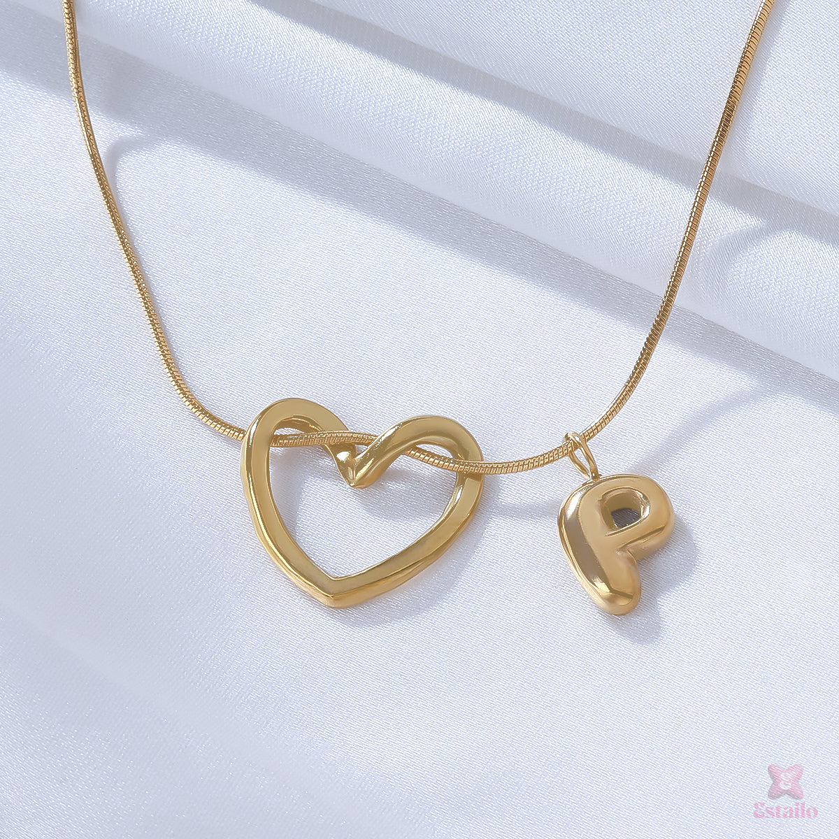Elegant Letter Heart Necklace