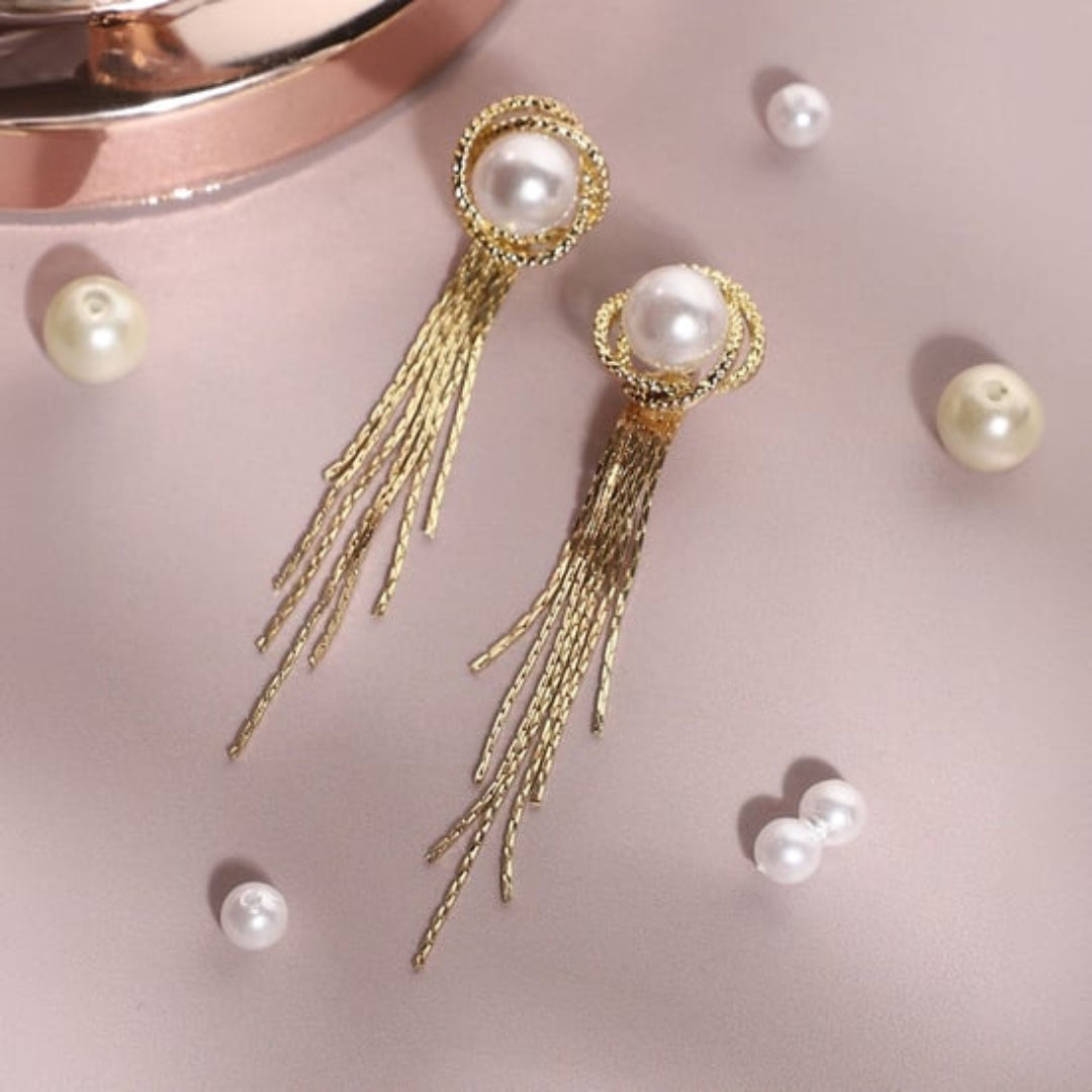 Pearl Drop Drizzle Earrings