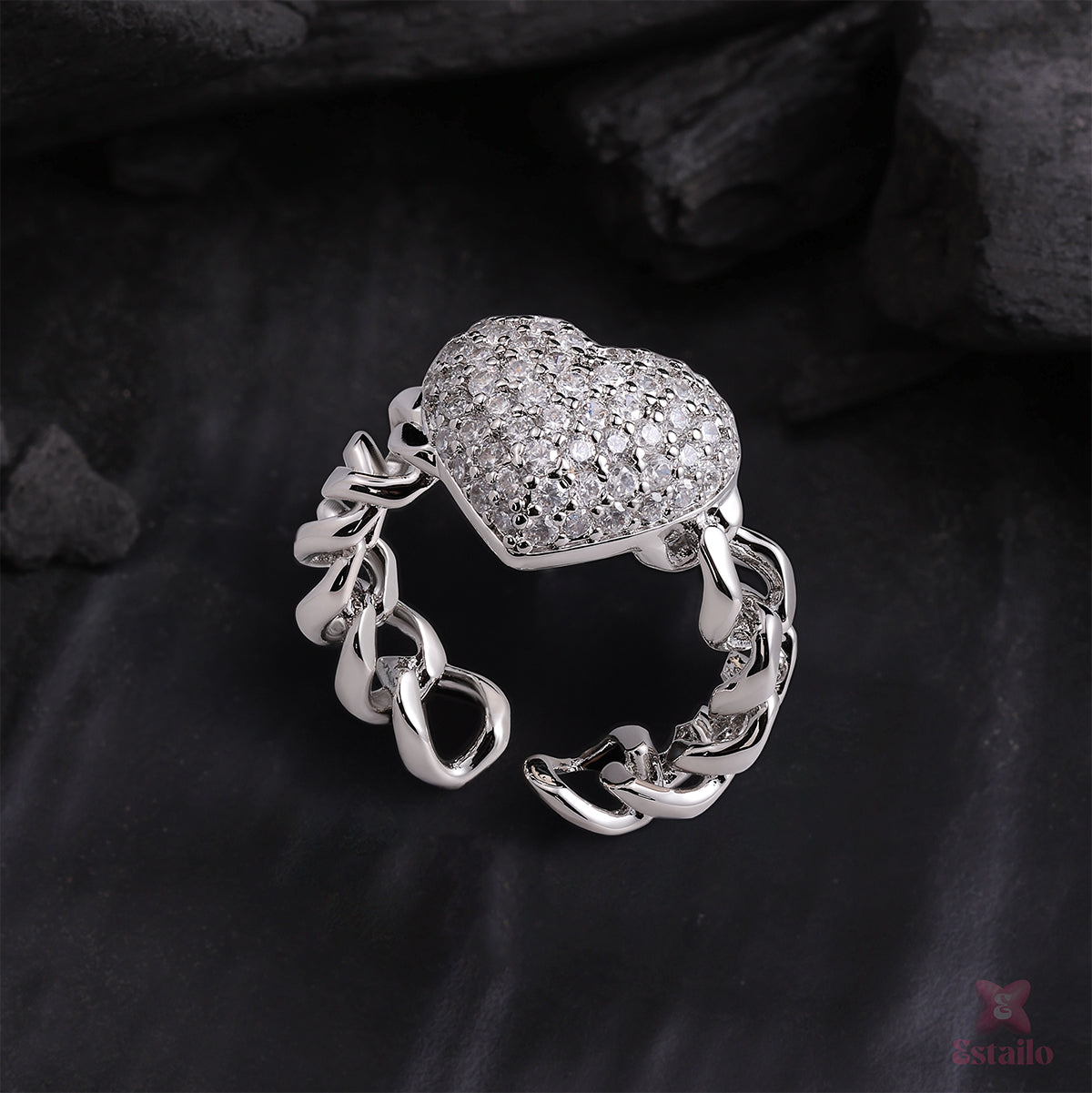 Sparkling Hearts Ring