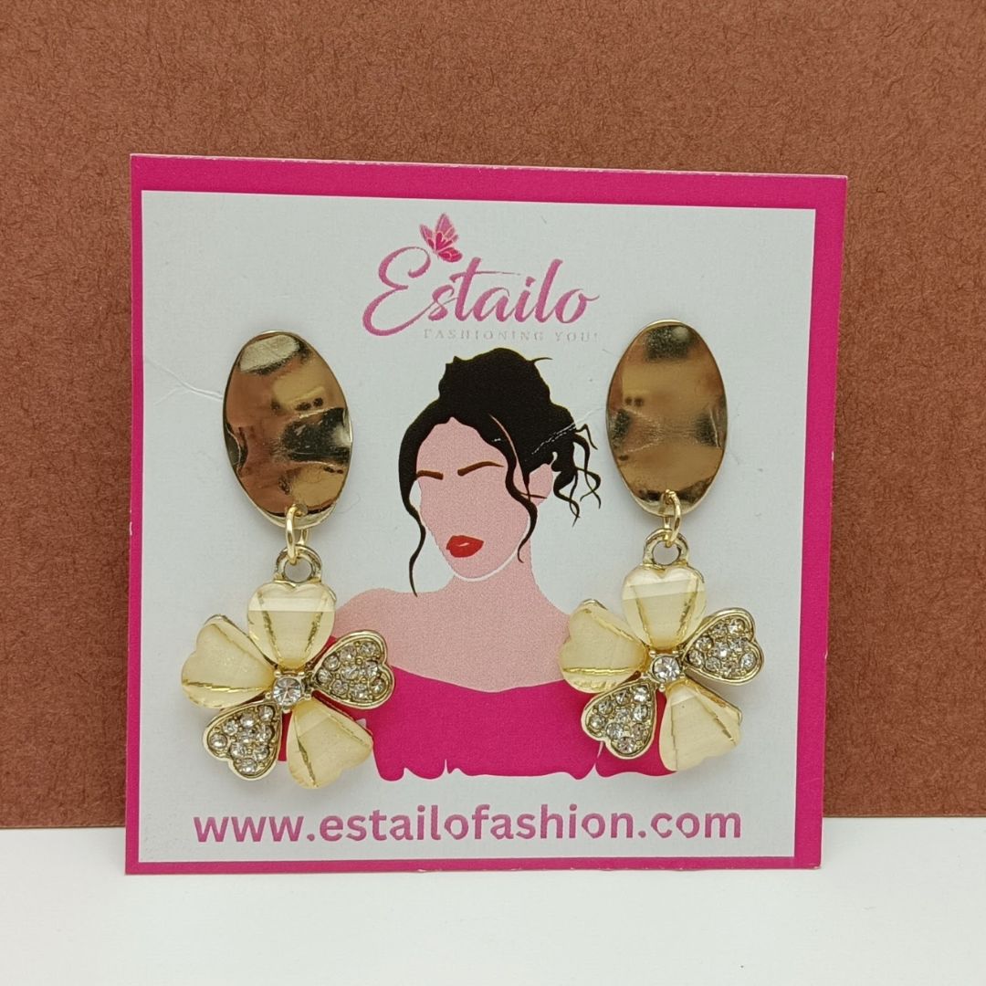 Cozy Crystal Flower Earrings