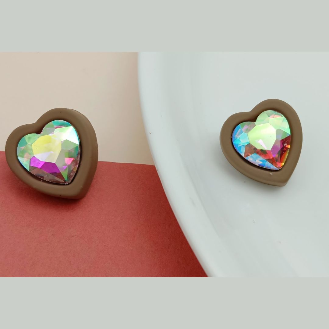 Coloured Heart Earrings