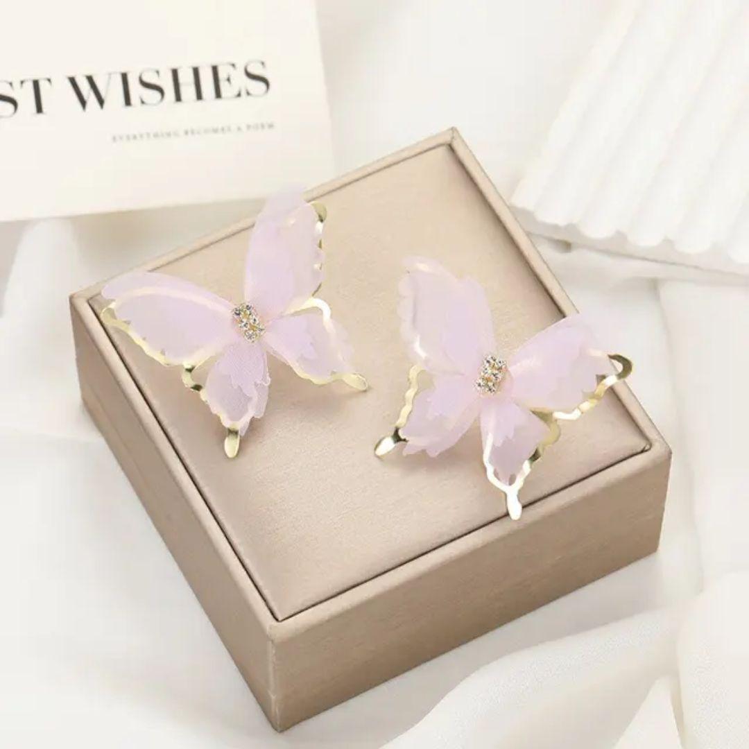 Scarlet Glow Butterfly Earring