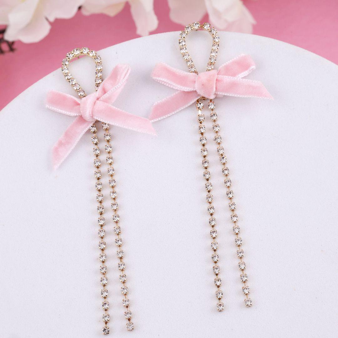 Crystal Bow Earring