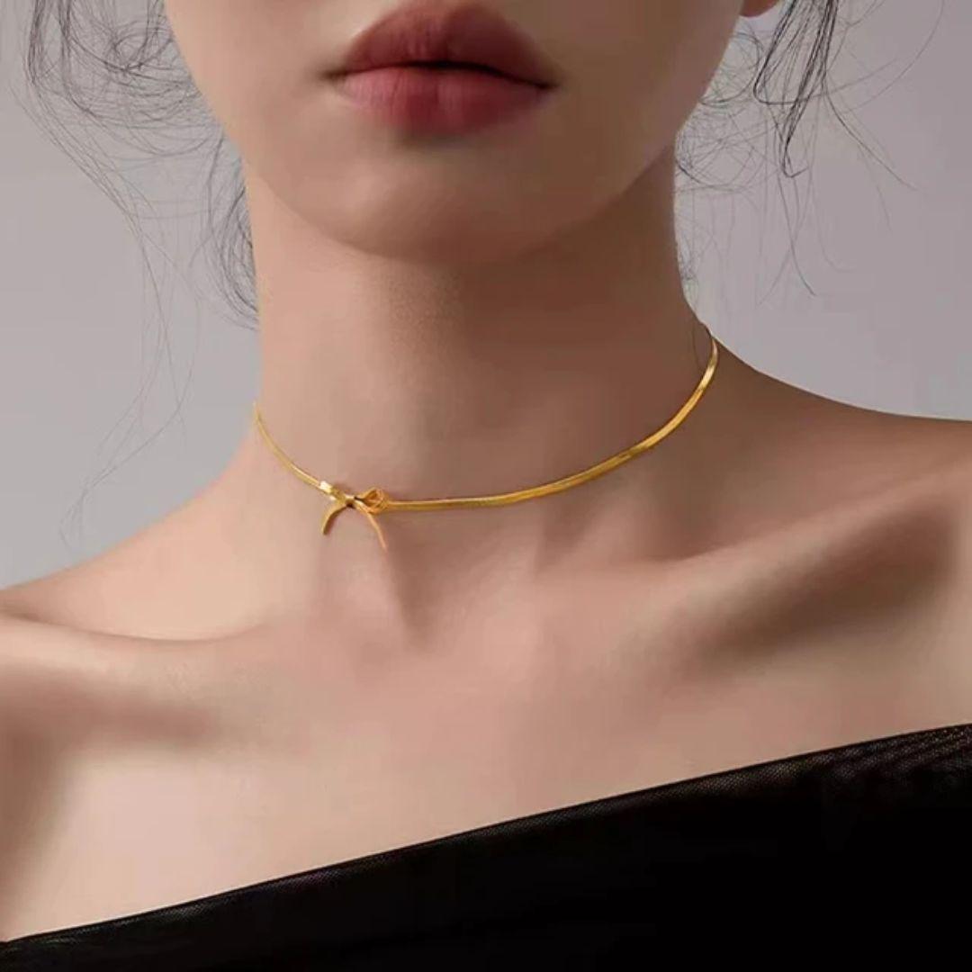 Golden Bow neckpiece