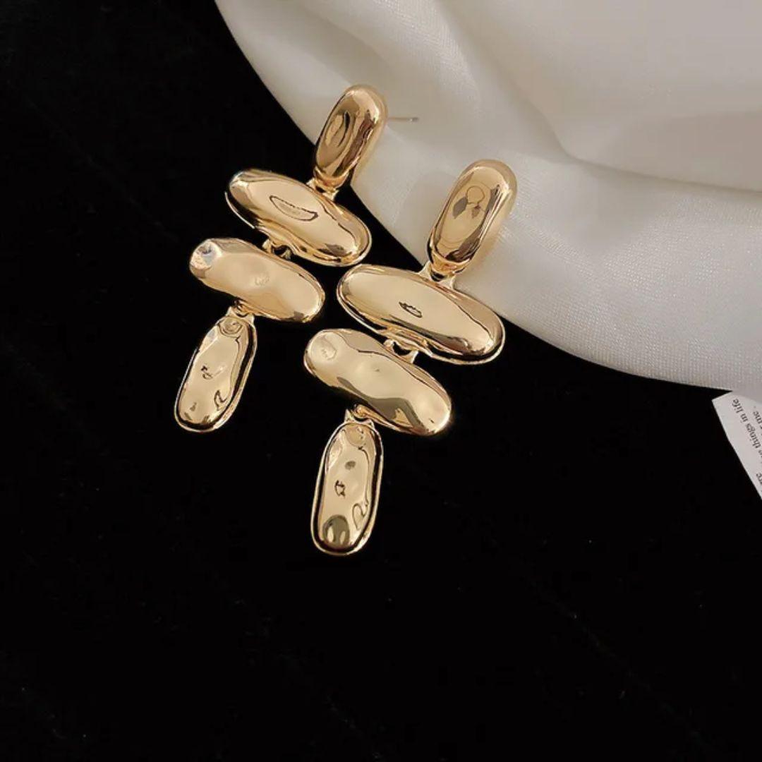 As Gold Statement Earrings
