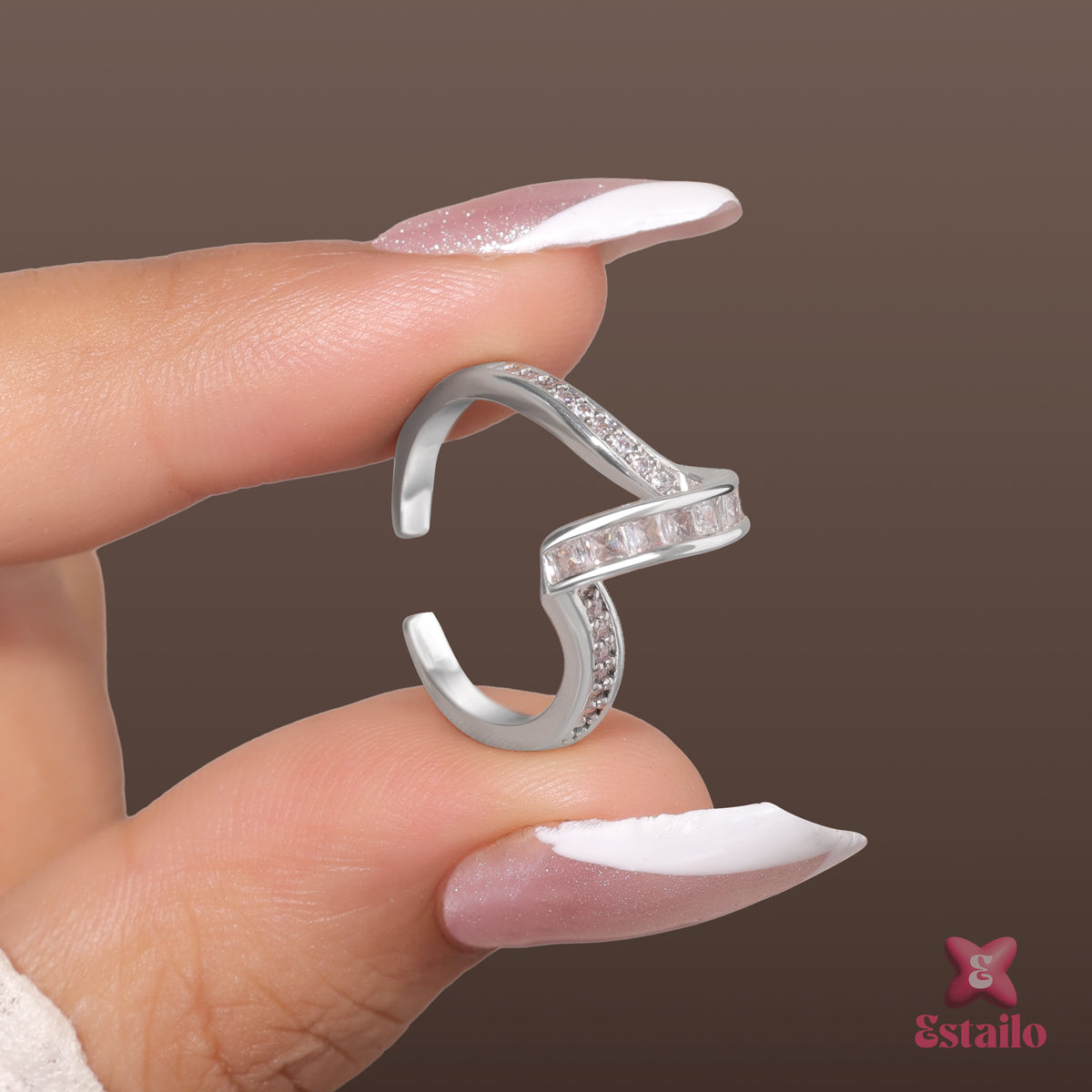 Crystal Contour Ring