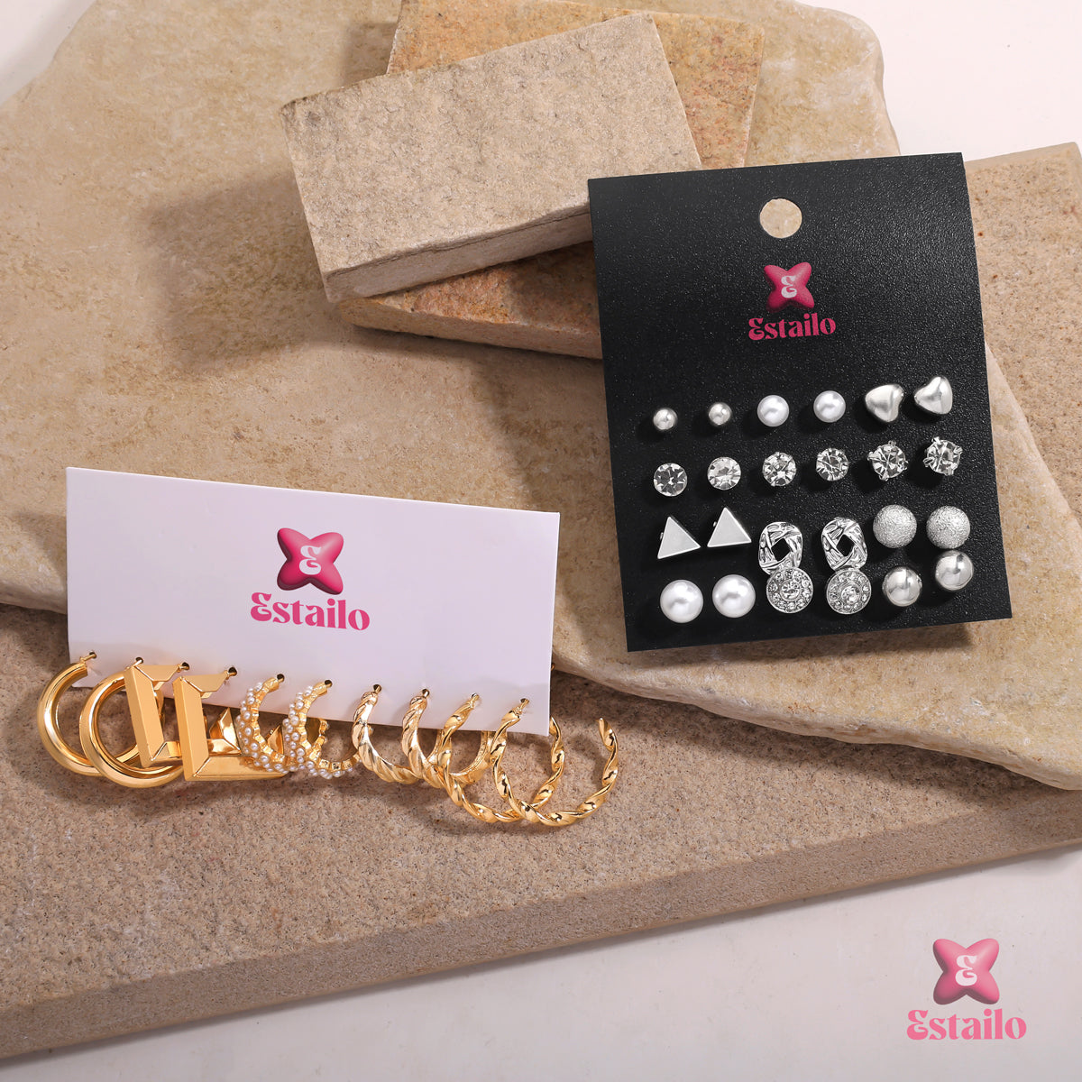 Gold Gilded & Silver Sparkle Set