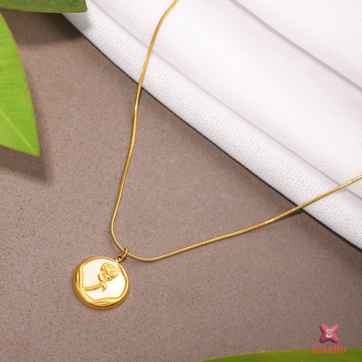 Gilded Rose Necklace