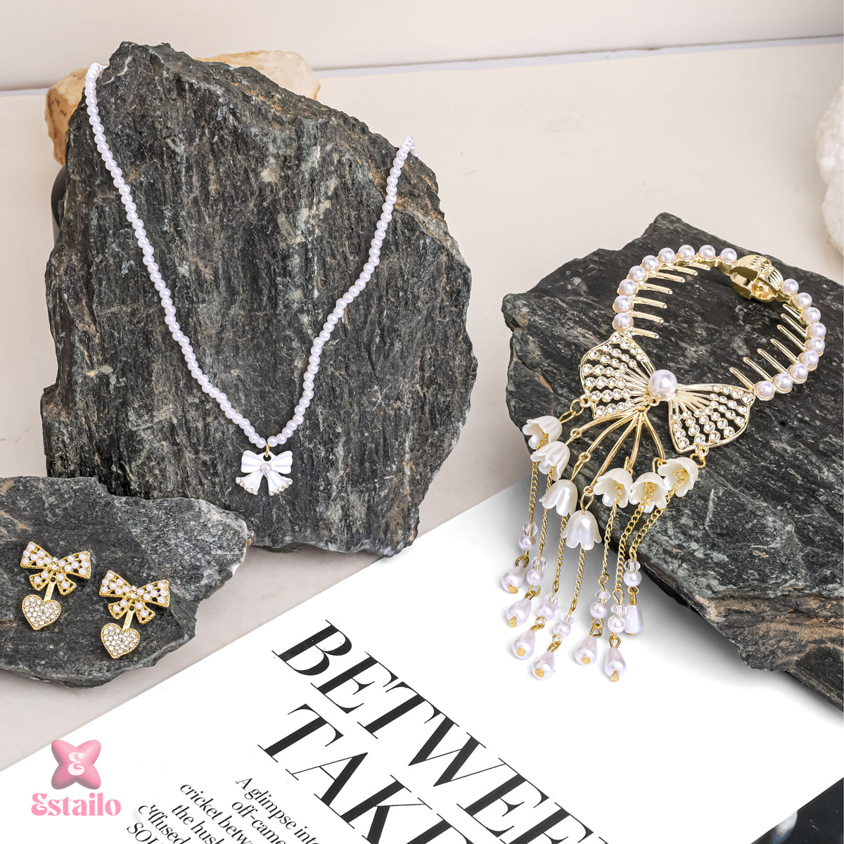 Pearl Tassel Clip Set