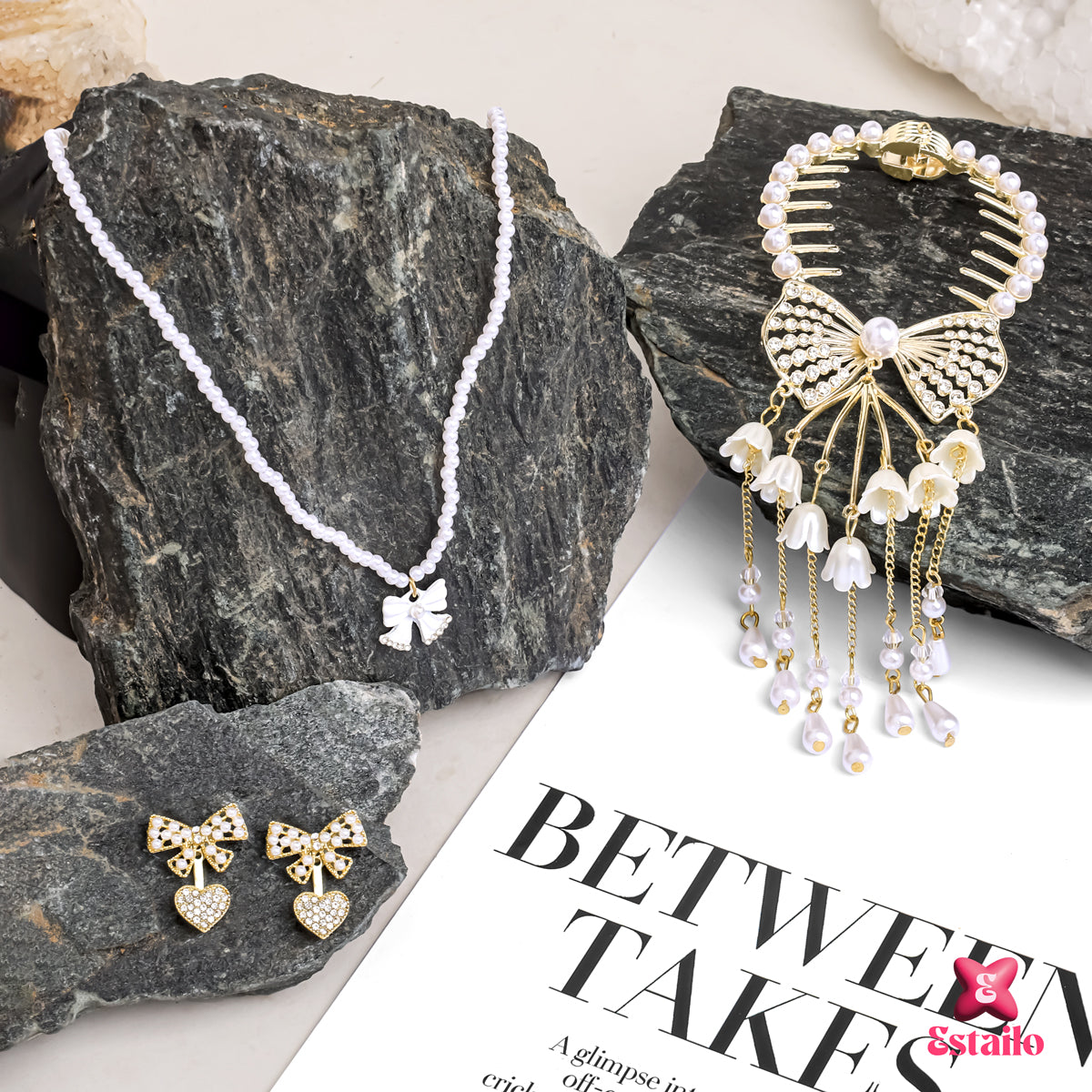 Pearl Tassel Clip Set