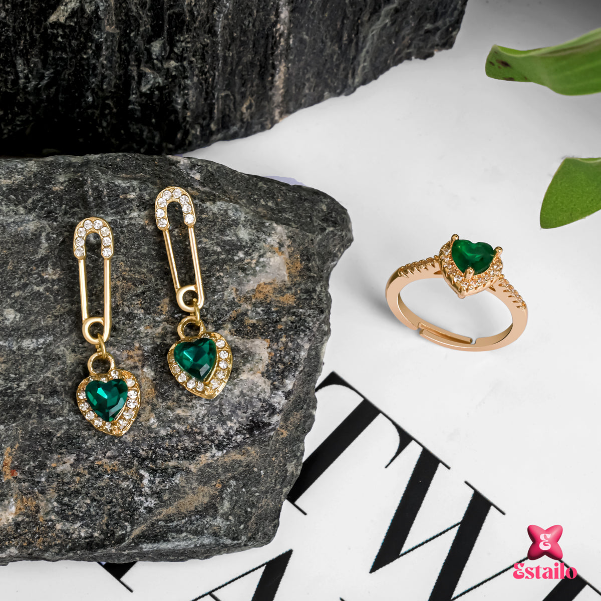 Emerald Envy Heart Set